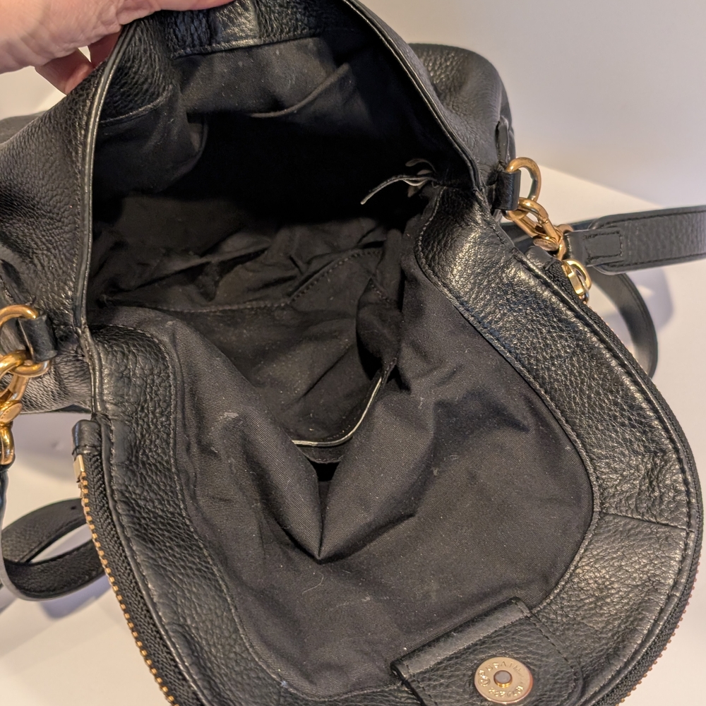 Marc Jacobs Black Crossbody Natasha Bag with Gold Accents - Picture 6 of 10